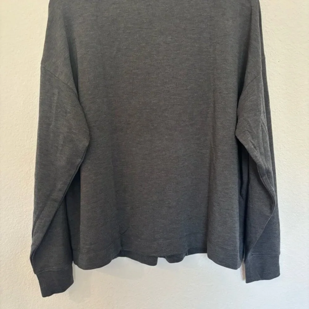 Loft Lou & Grey Loungewear Collar V Neck Sweatshirt NWT